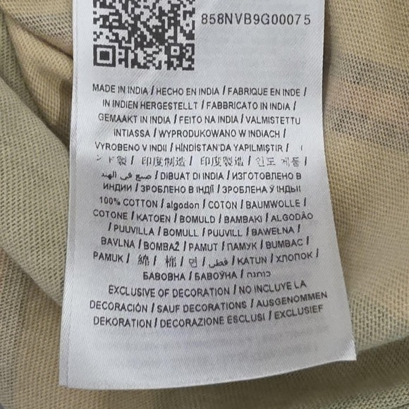 Guess Originals Striped T Shirt Men's Medium Green Cream Purple Logo Casual 90s - Picture 6 of 10